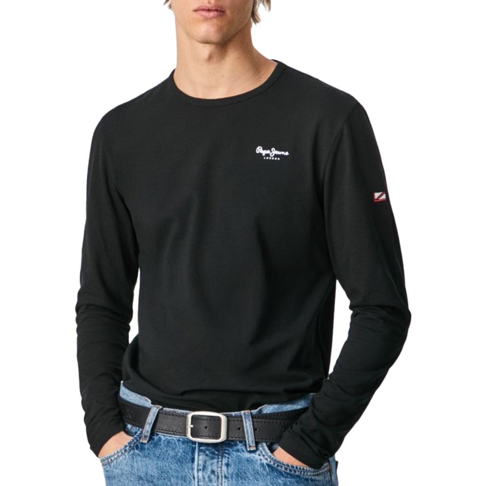 T-Shirt Manches Longues Noir Homme Pepe jeans Original Basic 2 pas cher
