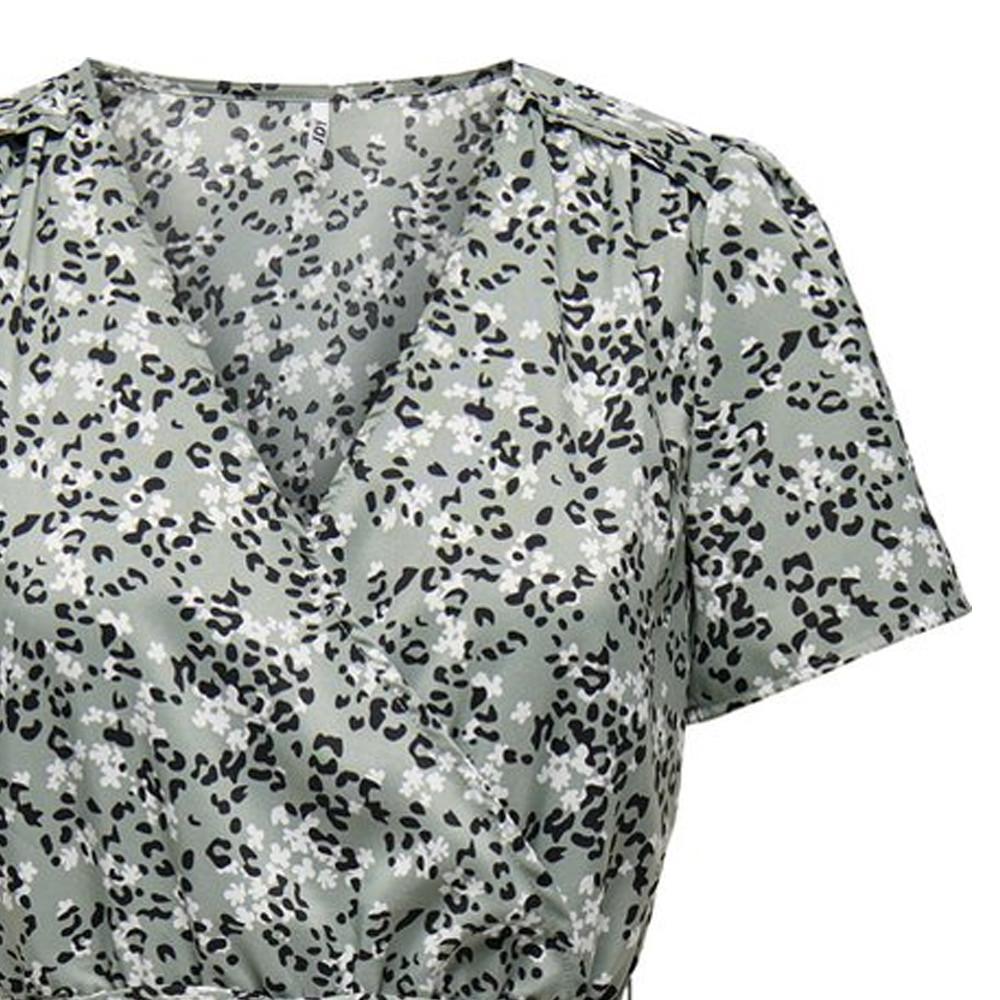 Robe Verte à Fleurs Femme JDY Rika vue 3