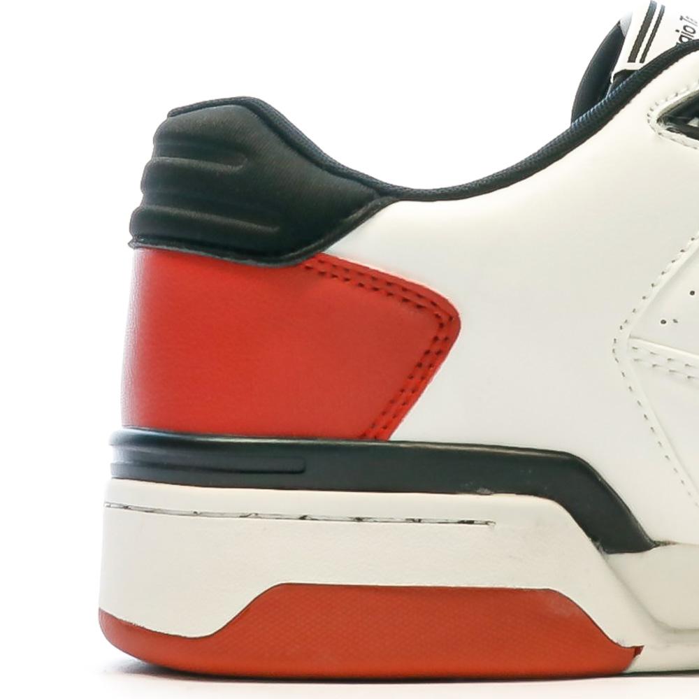 Baskets Blanche/Noir/Rouge Homme Sergio TacchiniMilano vue 7