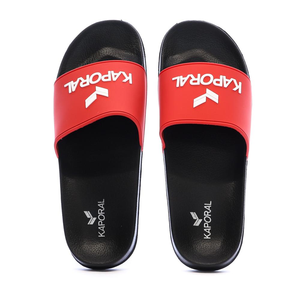 Claquettes Rouge/Noir Homme Kaporal Baporal vue 3