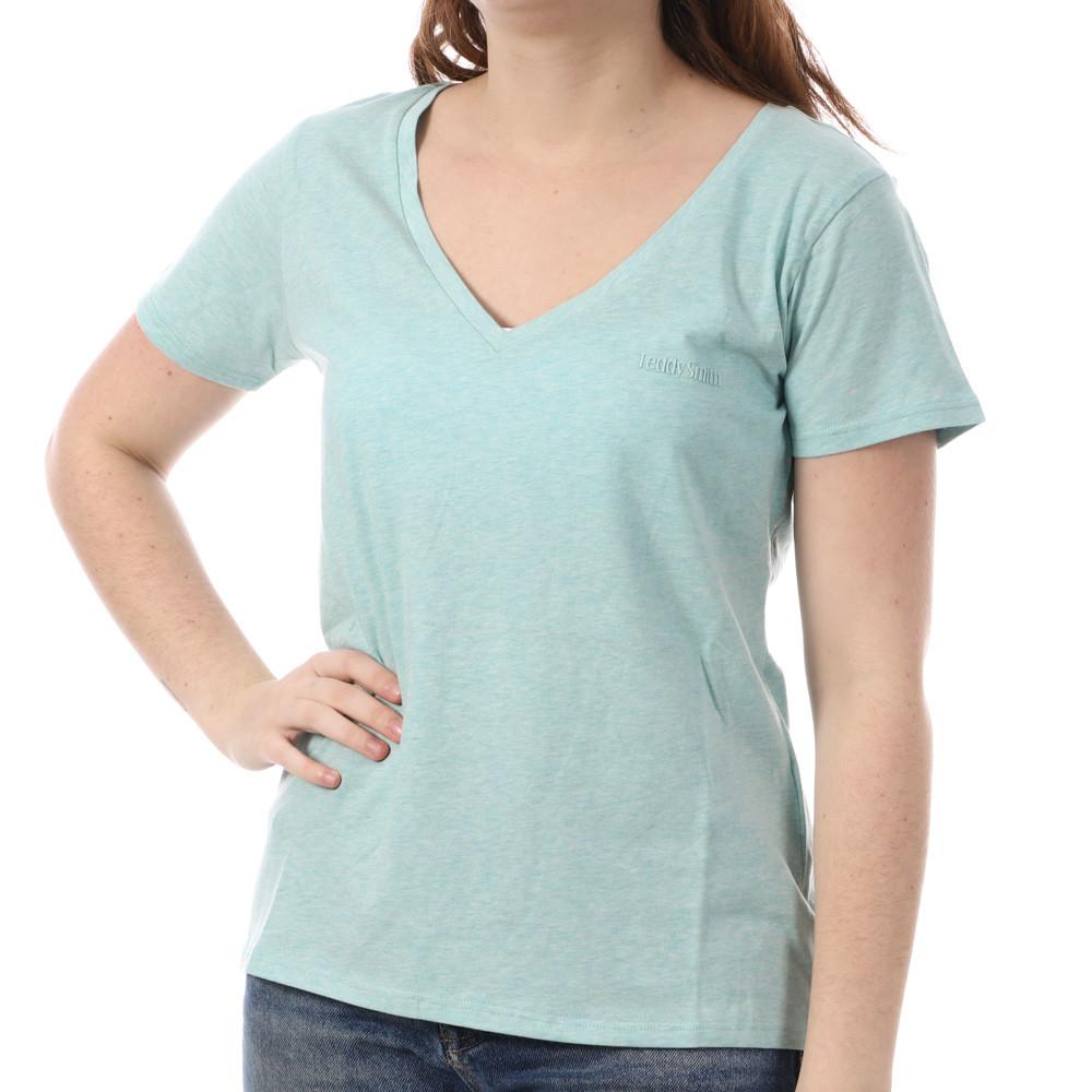T-shirt Bleu Femme Teddy Smith Narcisse pas cher