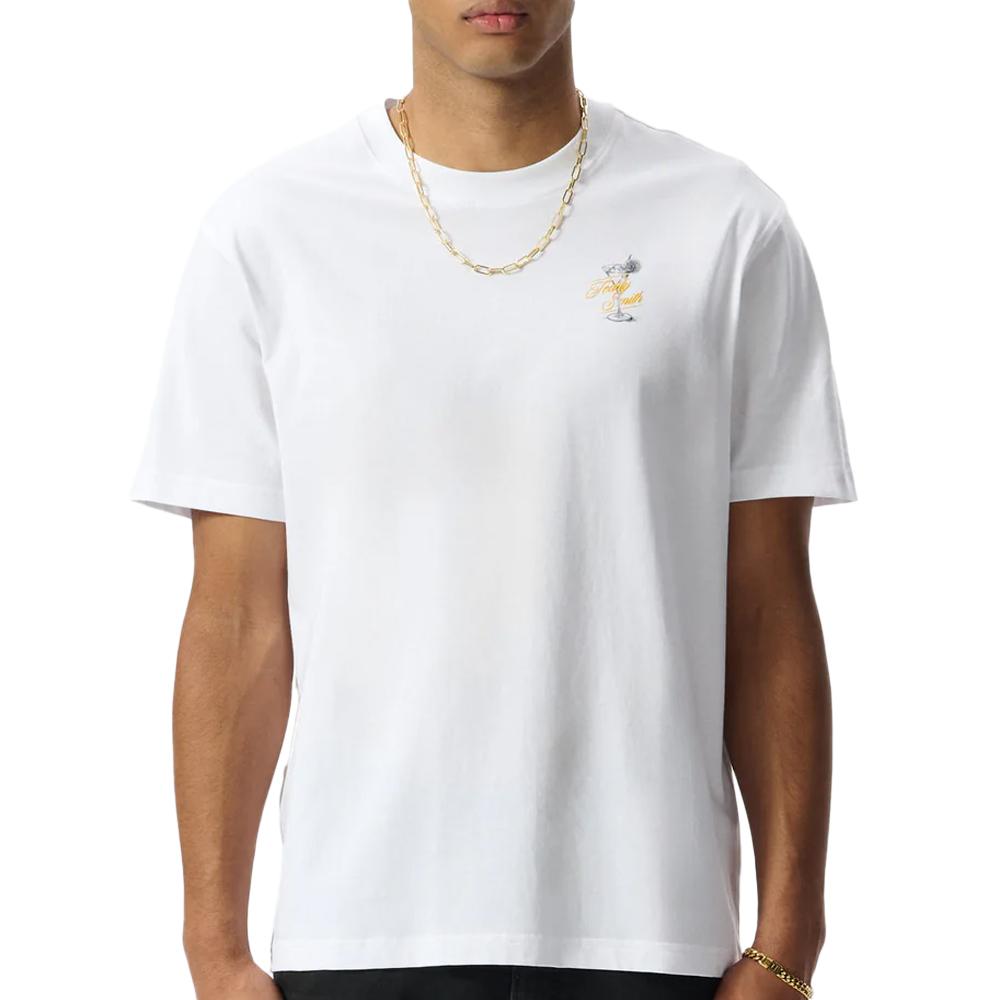 T-shirt Blanc Homme Teddy Smith Bistro pas cher