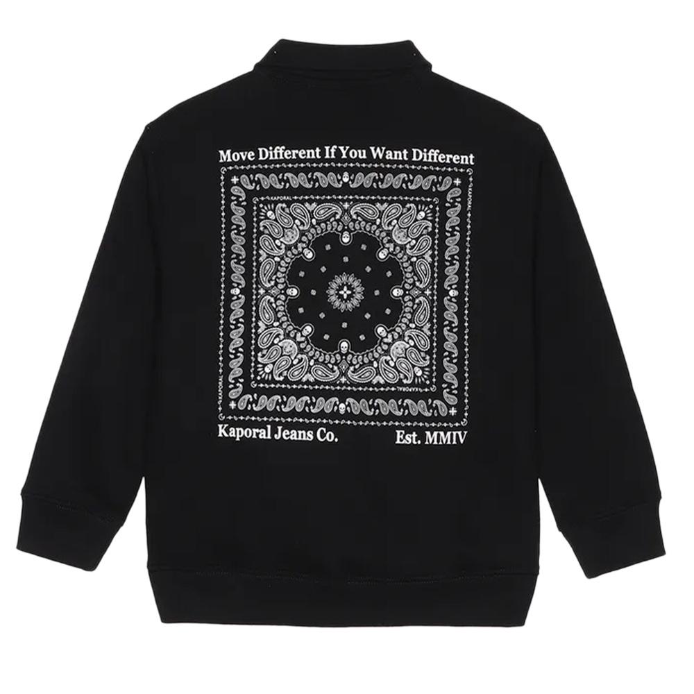 Sweat à Capuche Noir Garçon Kaporal Osmos vue 2