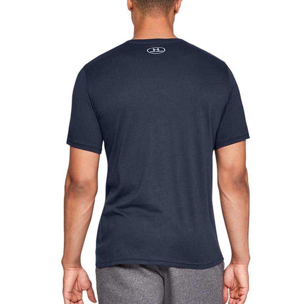 T-shirt bleu marine homme Under Armour Boxed sportstyle vue 2