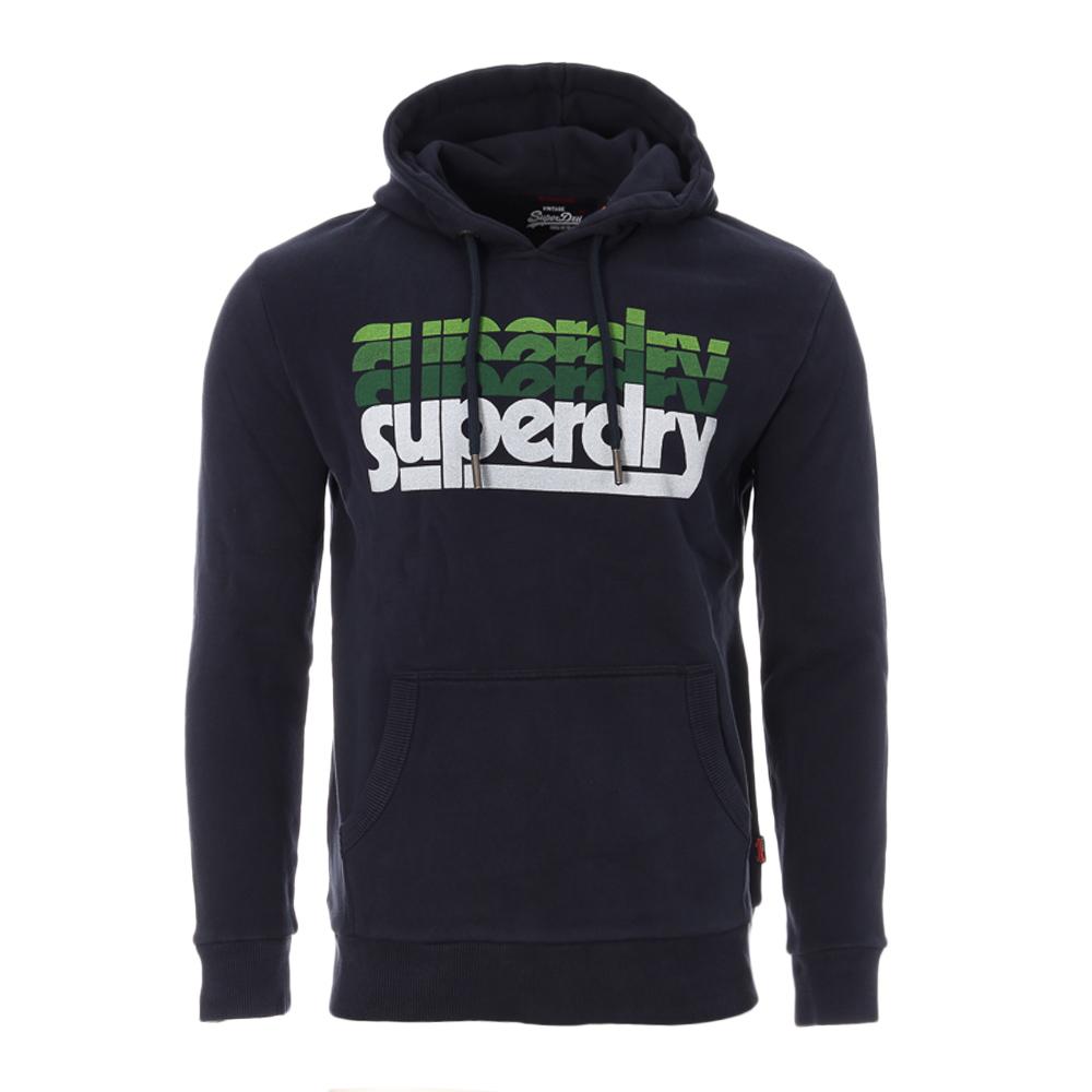 Sweat Marine Homme Superdry Stacked pas cher