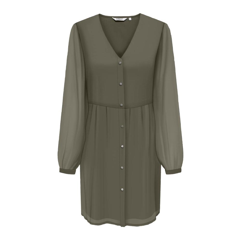 Robe Verte Femme Only Button pas cher
