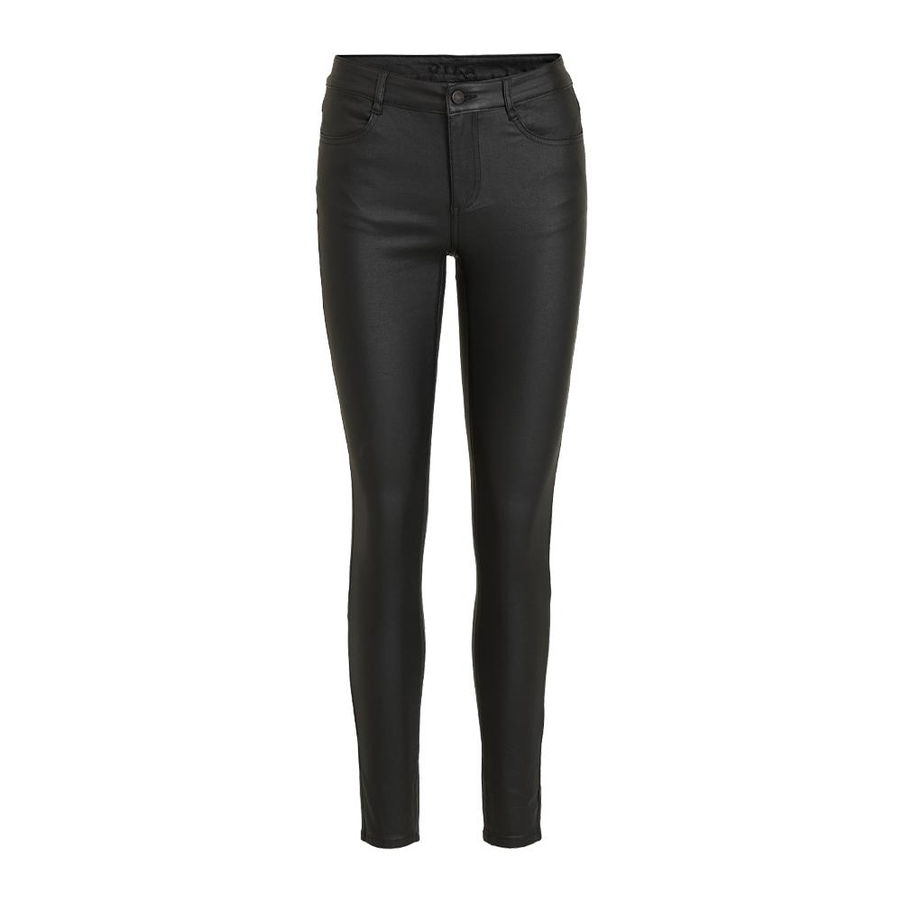 Pantalon Noir Enduit Femme Vila Commit Coated pas cher
