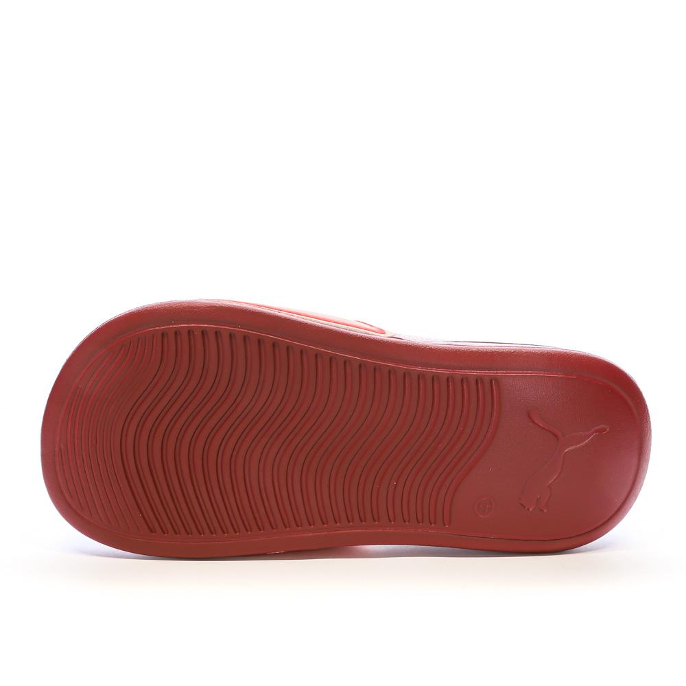 Claquettes Rouges Femme Puma Popcat vue 2