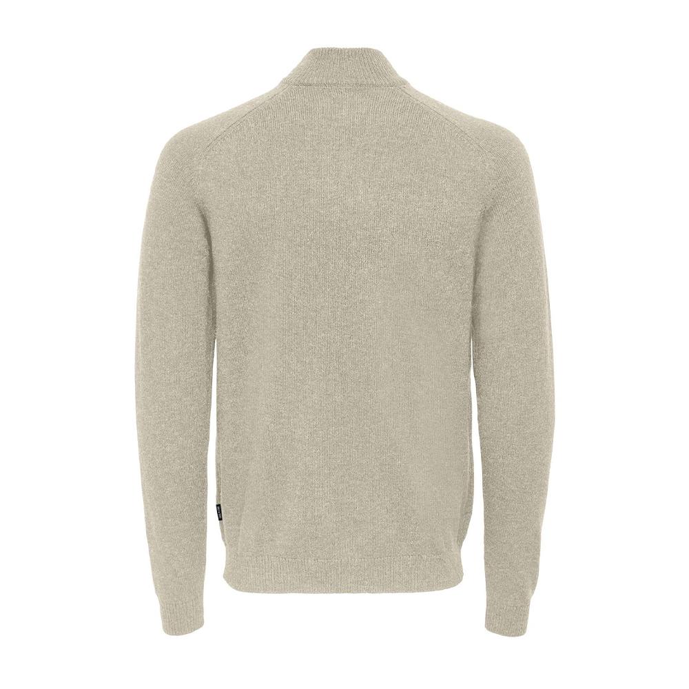 Pull 1/4 Zip Beige Homme Only & Sons Reg 7 vue 2