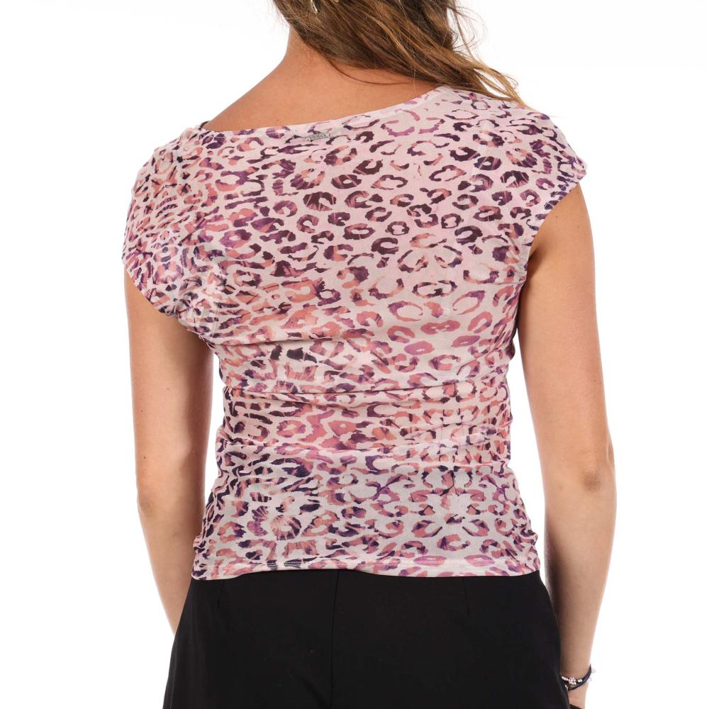 Top imprimé Léopard Rose Femme Guess W1GP9JK2X51 vue 2