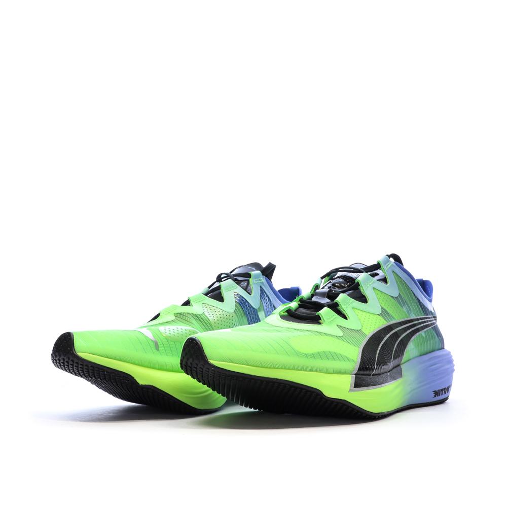 Chaussures de running Bleu/Vertes Homme Puma Fast Nitro vue 6