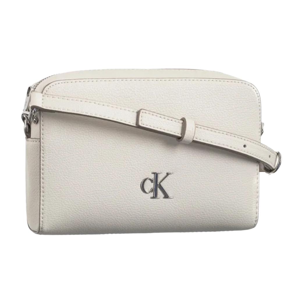 Sac à Bandoulière Blanc Femme Calvin Klein Jeans Minimal pas cher