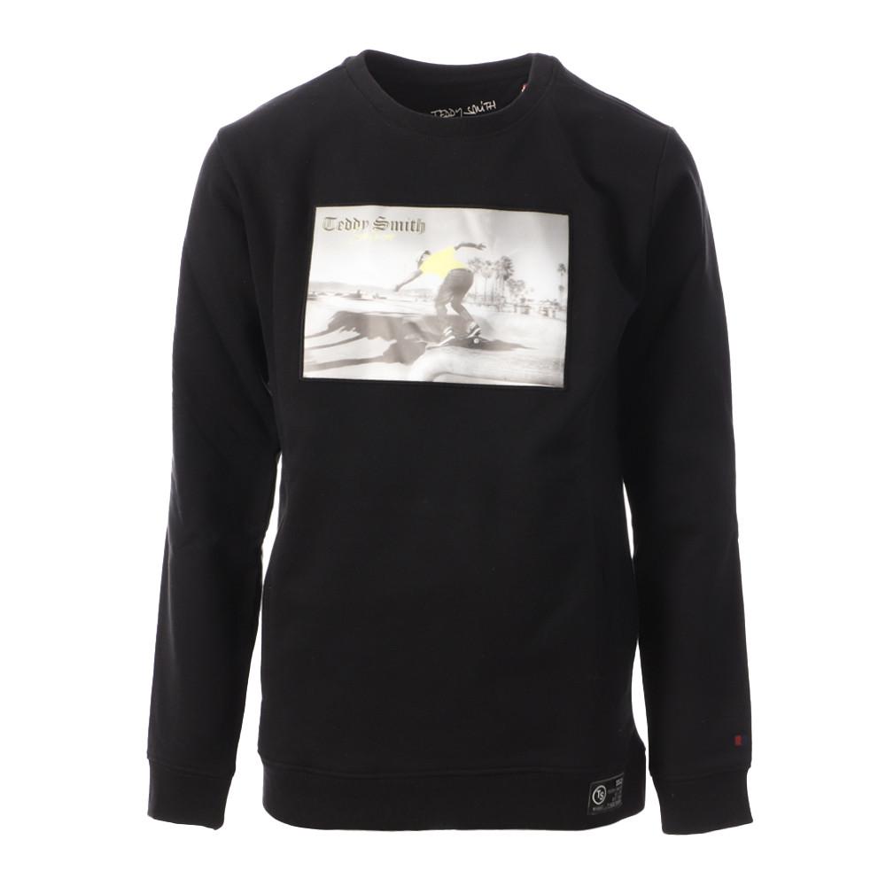 Sweat Noir Garçon Teddy Smith Solo pas cher