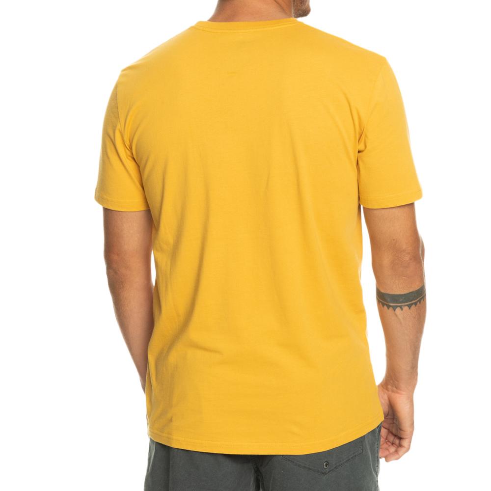 T-Shirt Jaune Homme Quiksilver flockup vue 2