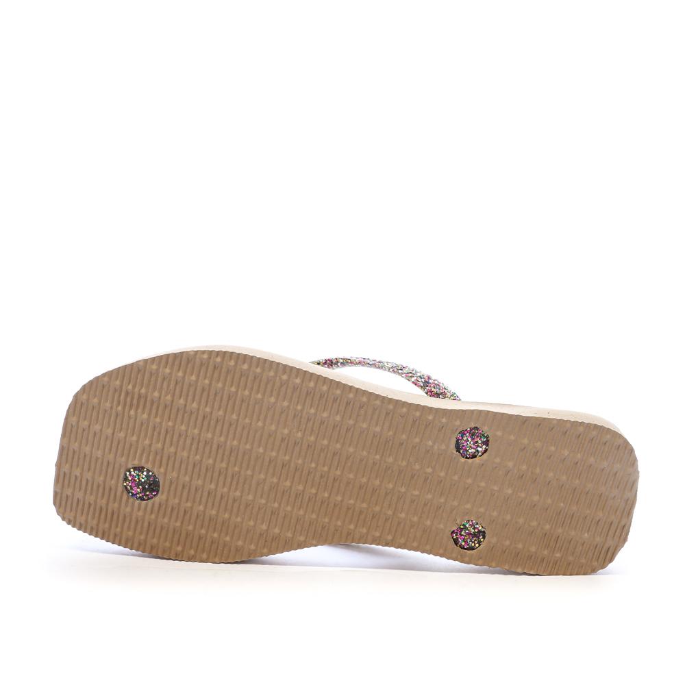 Tongs Marrons Femme Havaianas Hav Square Logo vue 2