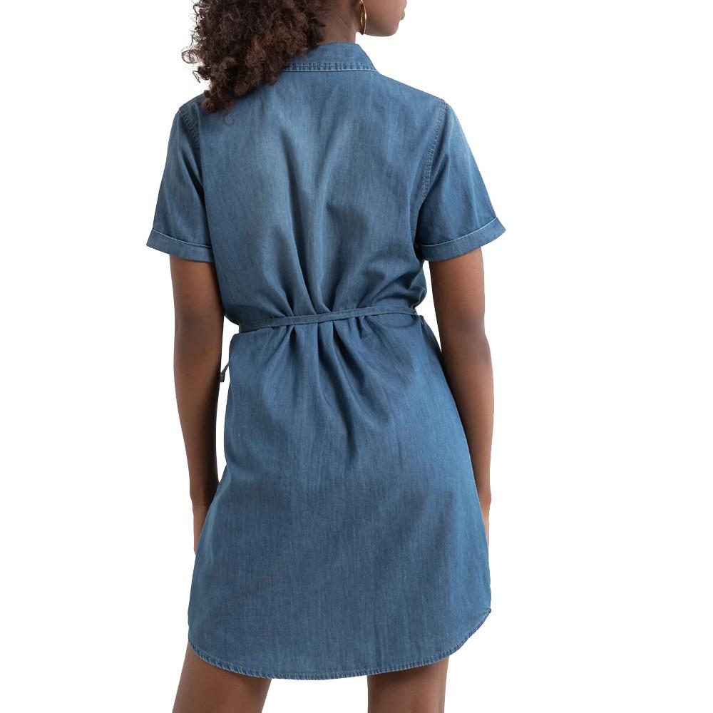 Robe Chemise en Jean Bleu Femme JDY BELLA vue 2