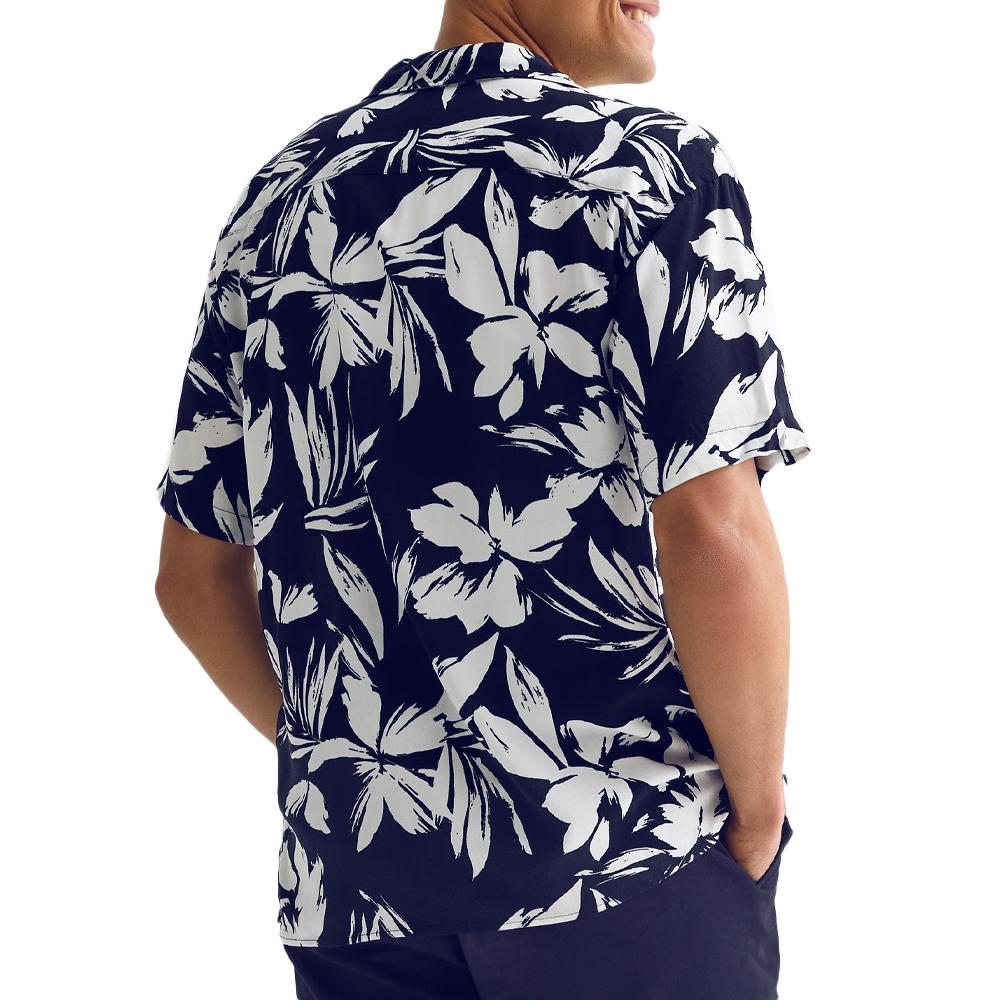 Chemise Blanche/Marine Garçon Jack & Jones Tropic vue 2