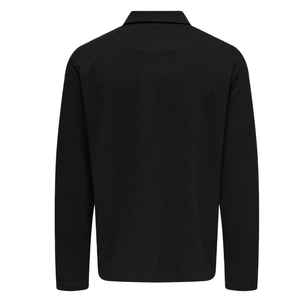 Polo Noir Homme Only & Sons Newkodyl vue 2