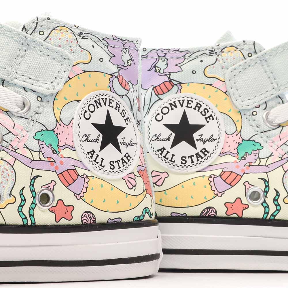 Baskets Bleu Fille Converse Chuck Taylor All Star 1V vue 7