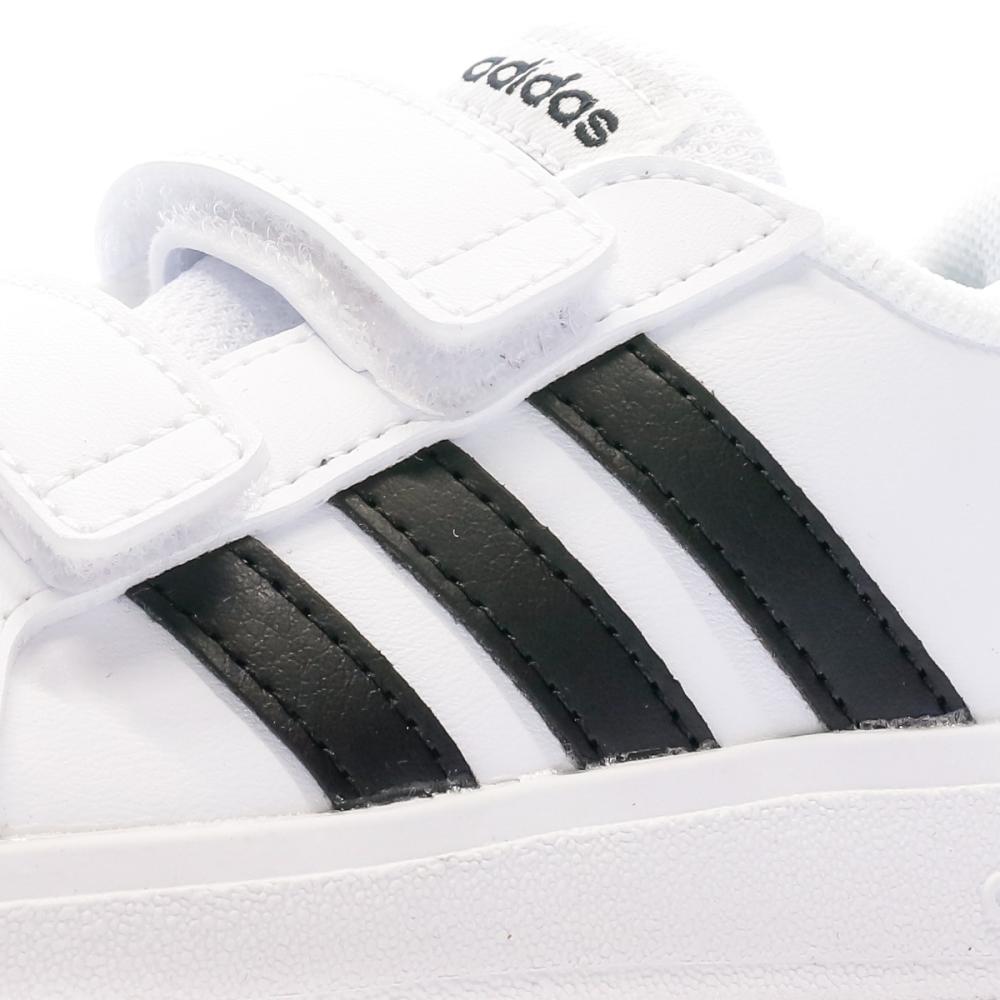 Baskets Blanc/Noir Bébé/Garçon Adidas Grand Court 2.0 vue 7