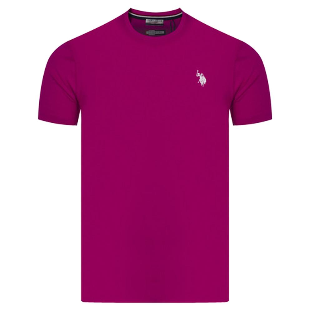 T-Shirt Fuchsia Homme US Polo ASSN Luca pas cher