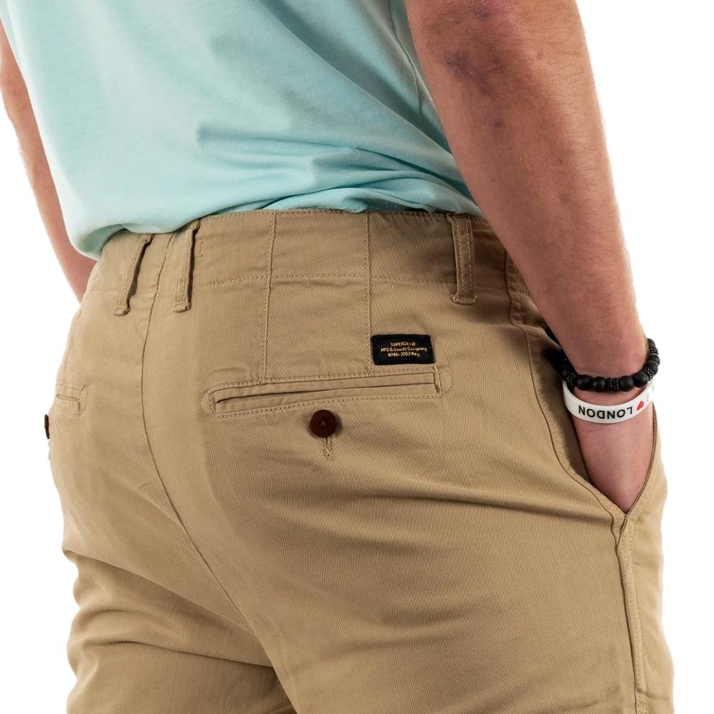 Pantalon Chino Marron Homme Superdry Officers vue 2