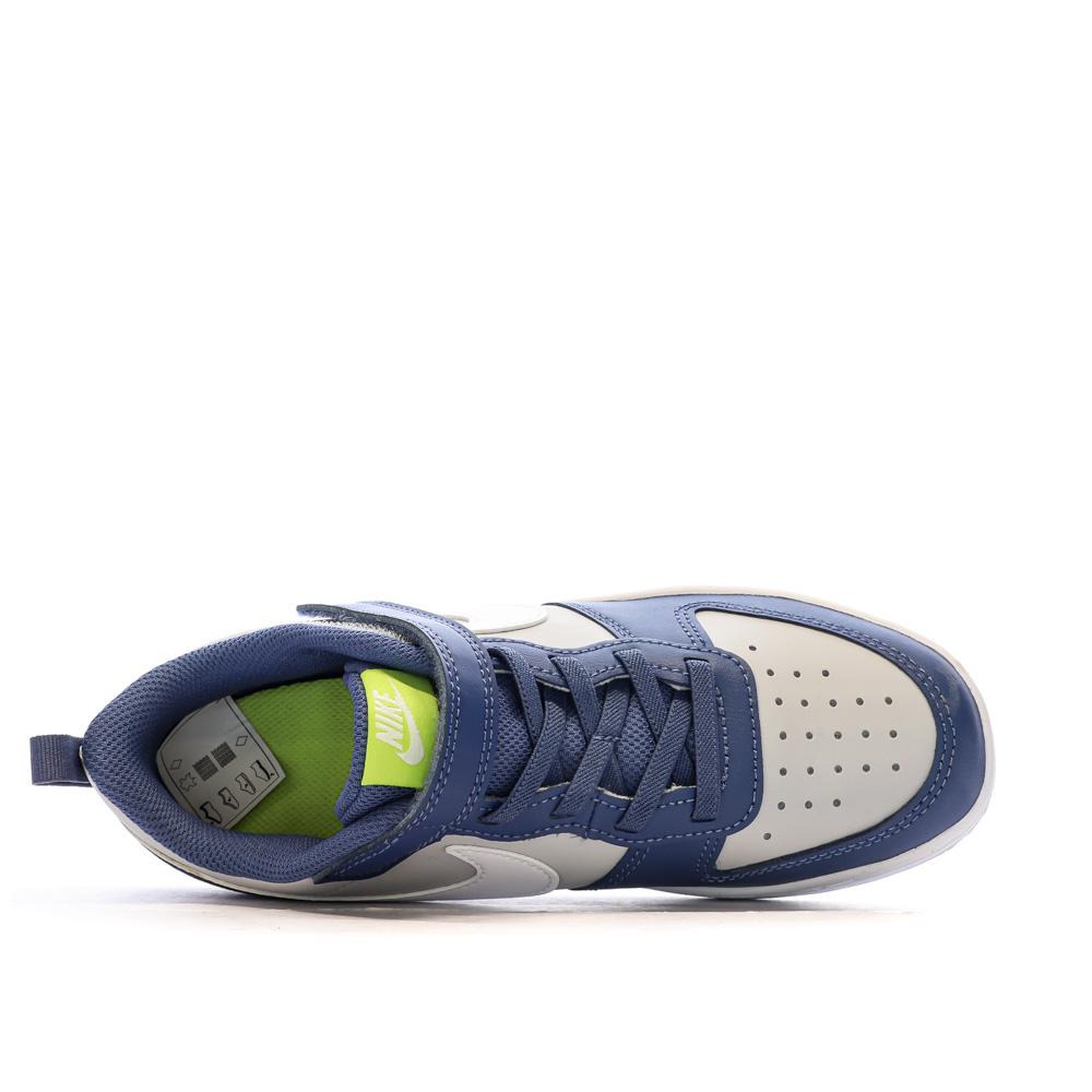 Baskets Bleu/Gris Garçon Nike Court Borough Low 2 vue 4