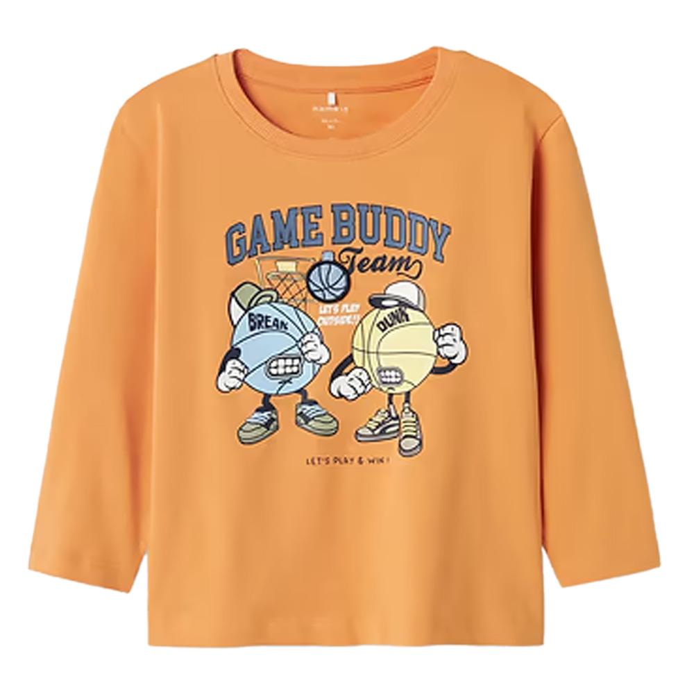 T-Shirt Manches Longues Orange Garçon Name it Thorhim pas cher