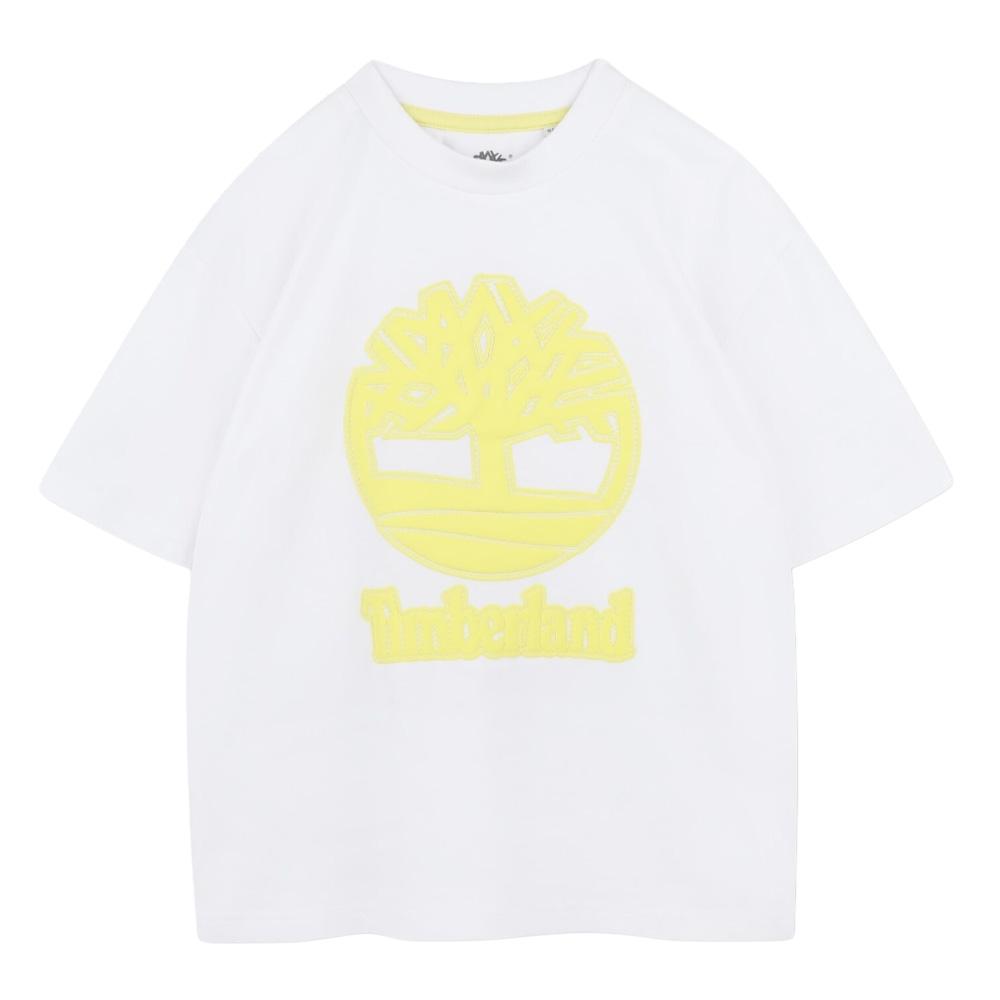 Weiß/Gelbes T-Shirt für Jungen von Timberland T60482 günstig