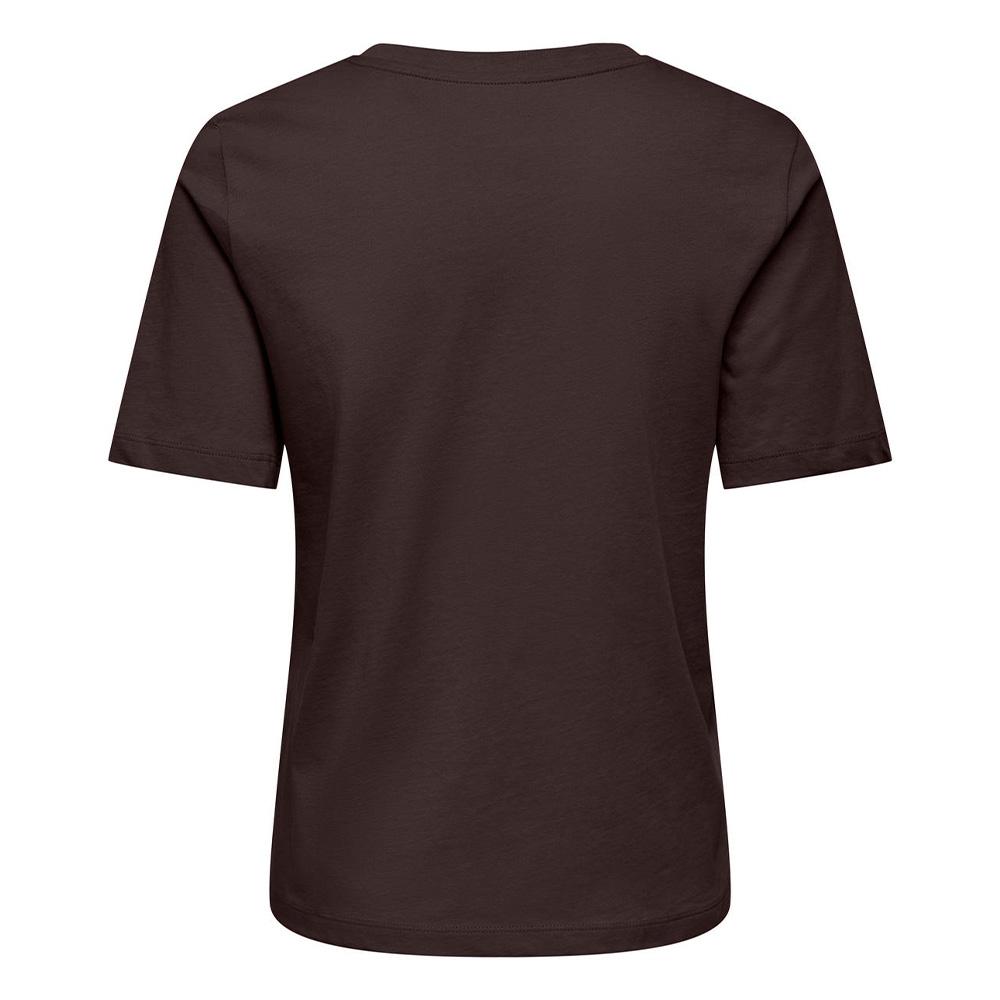 T-Shirt Marron Foncé Femme Only Happy vue 2