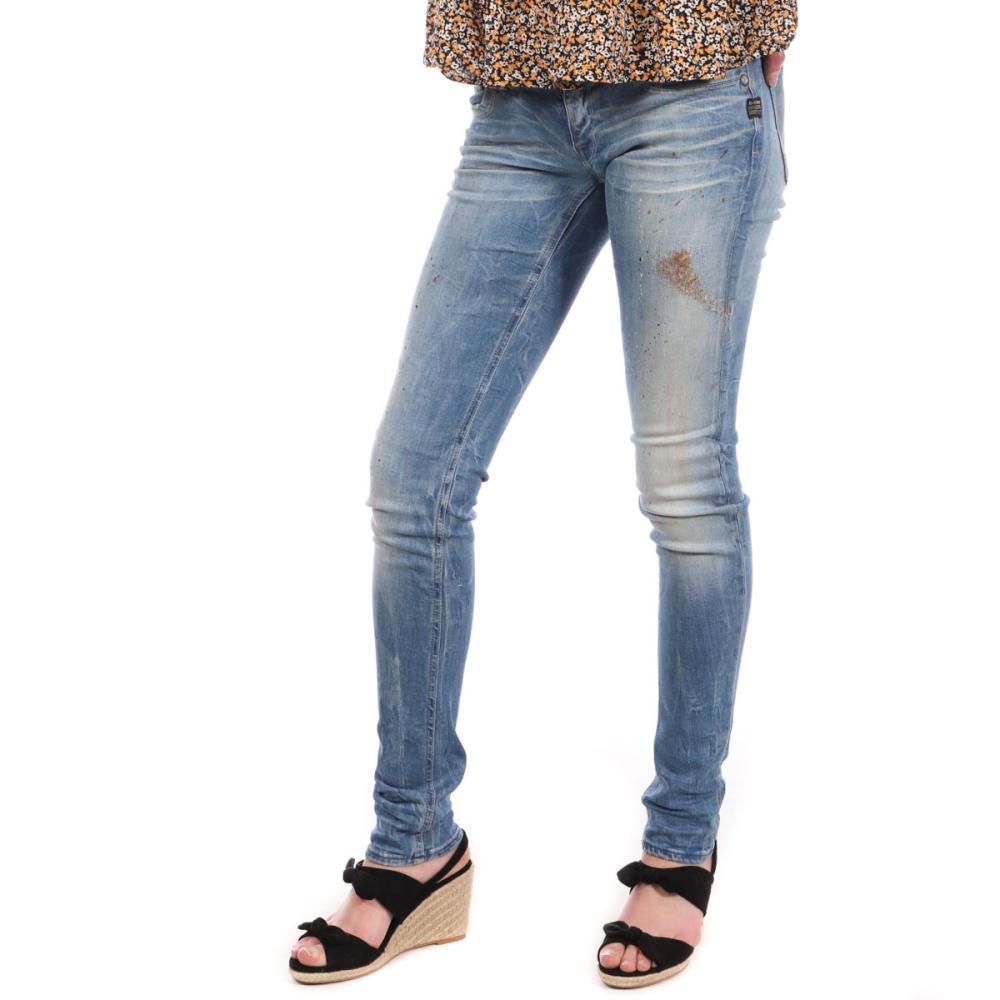 Jean Skinny Bleu clair délavé Femme G-Star Lynn pas cher