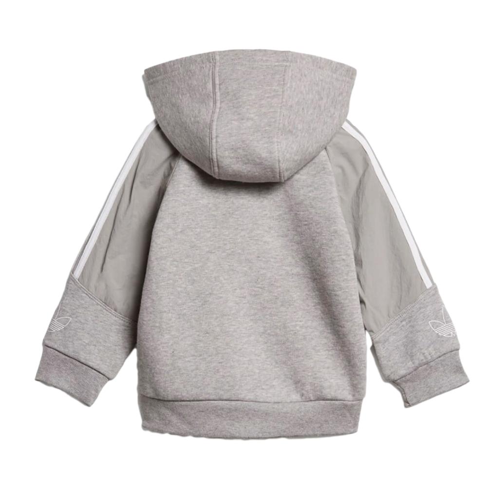 Survêtement Gris/Blanc Garçon/Fille Adidas Outline Hoodie vue 2