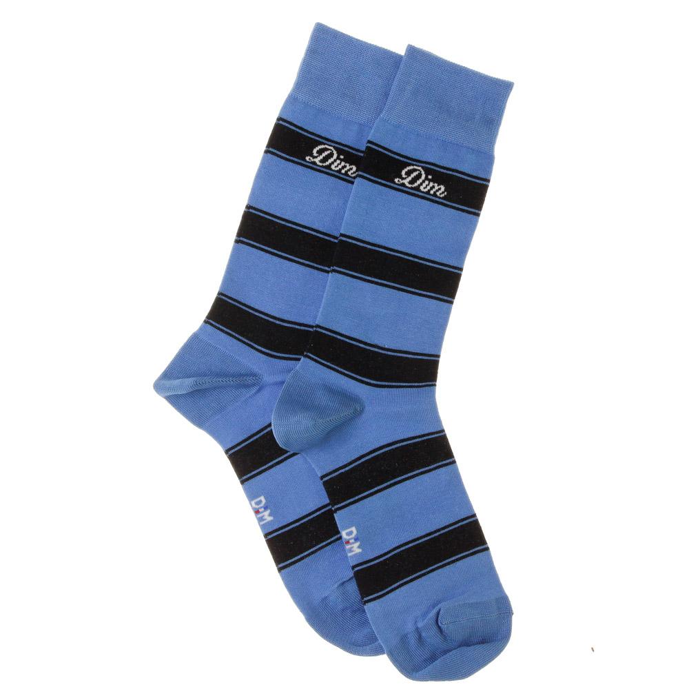Chaussettes Bleu/Noir Homme Dim D0CJR pas cher