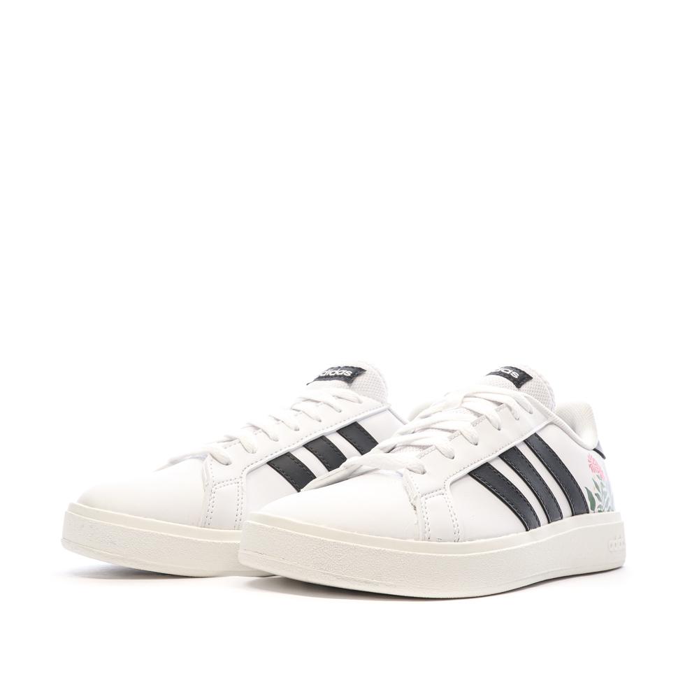 Baskets Blanches/Rouges Femme Adidas Grand Court Base 2.0 vue 6