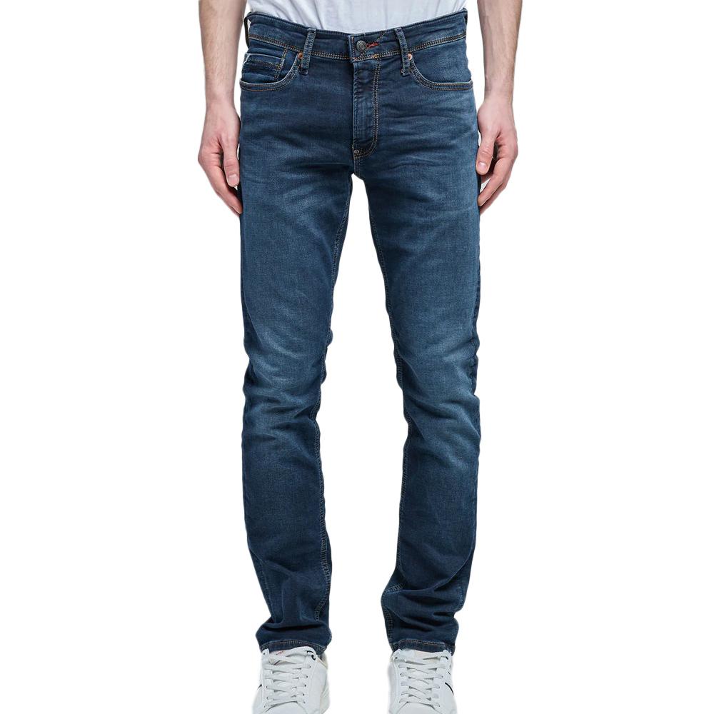 Jean Droit Bleu Brut Denim Homme Teddy Smith Reeple Rock pas cher