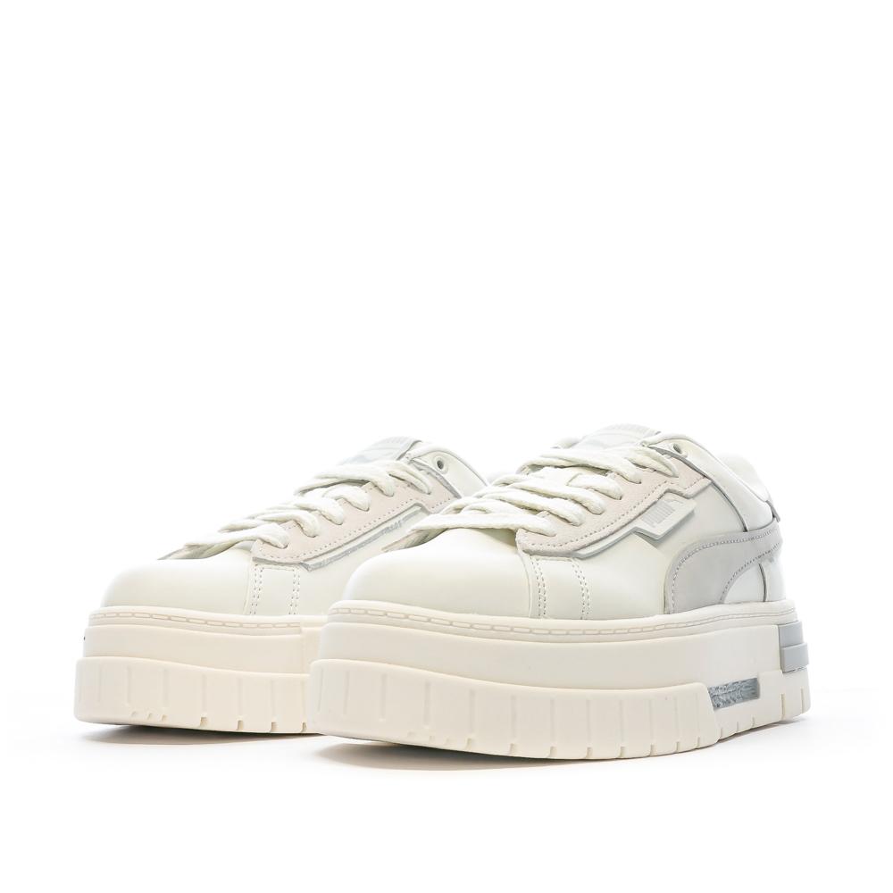 Baskets Écru/Gris Femme Puma Mayze Crashed Selflove vue 6
