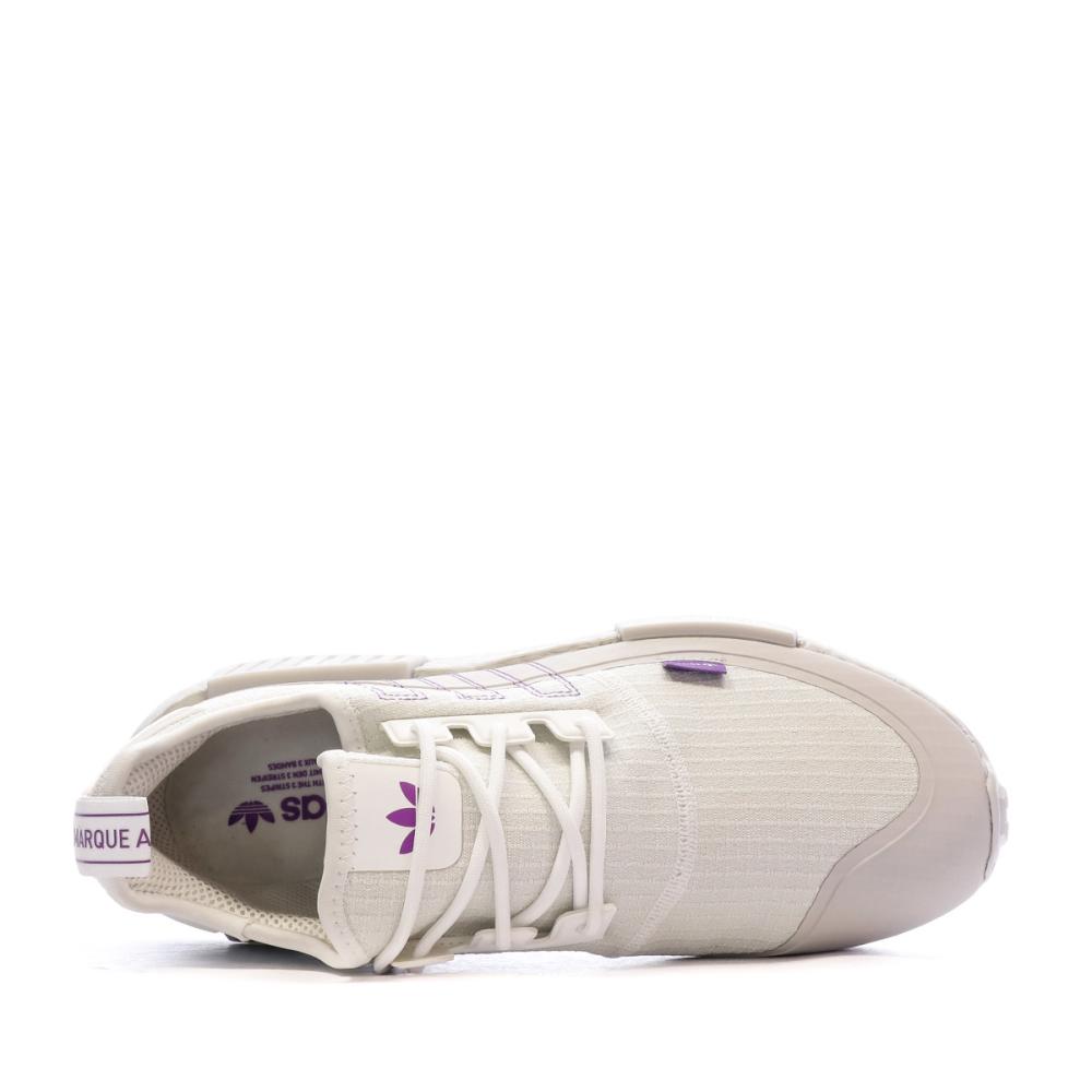 Baskets Ecru/Violet Homme Adidas Nmd r1 Tr vue 4