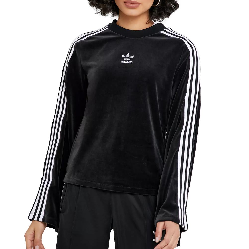 Sweat Noir Femme Adidas Velvet Sweater pas cher