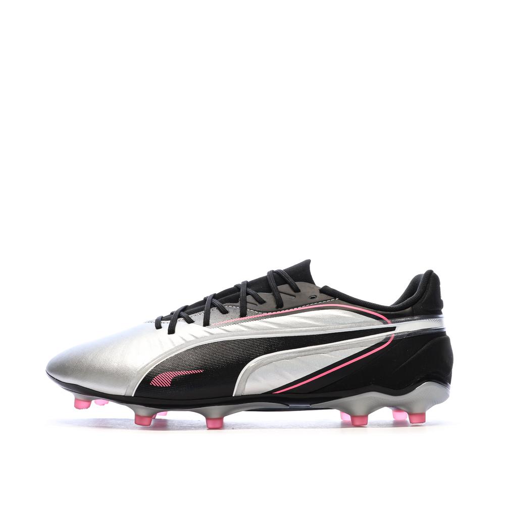 Chaussures de football Grises/Noires Homme Puma King pas cher