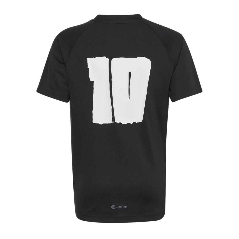 Maillot de foot Noir/Gris Junior Adidas Messi 10 vue 2