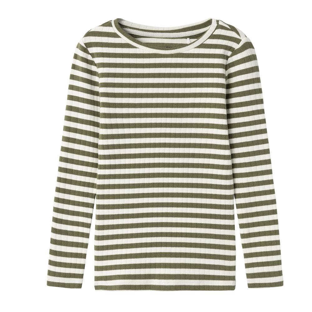 T-Shirt Manches Longues Vert/Blanc Fille Name it Fsuraja vue 2