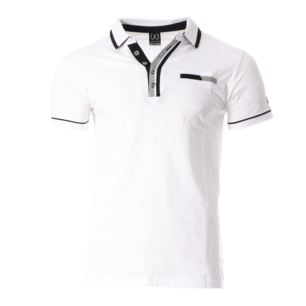 Polo Blanc Homme Just Emporio 401 pas cher