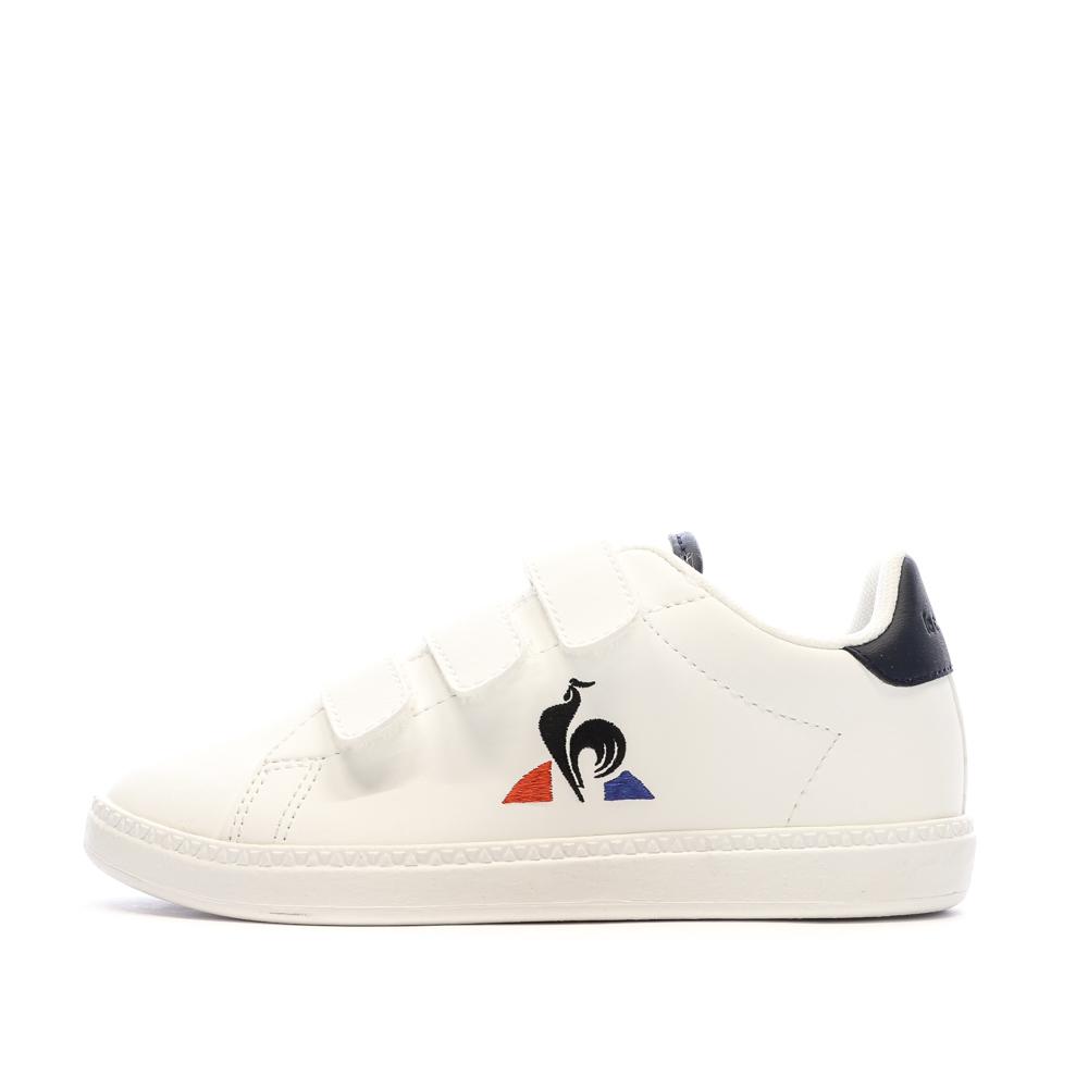 Baskets Blanches Garçon Le Coq Sportif Courtset Optical pas cher
