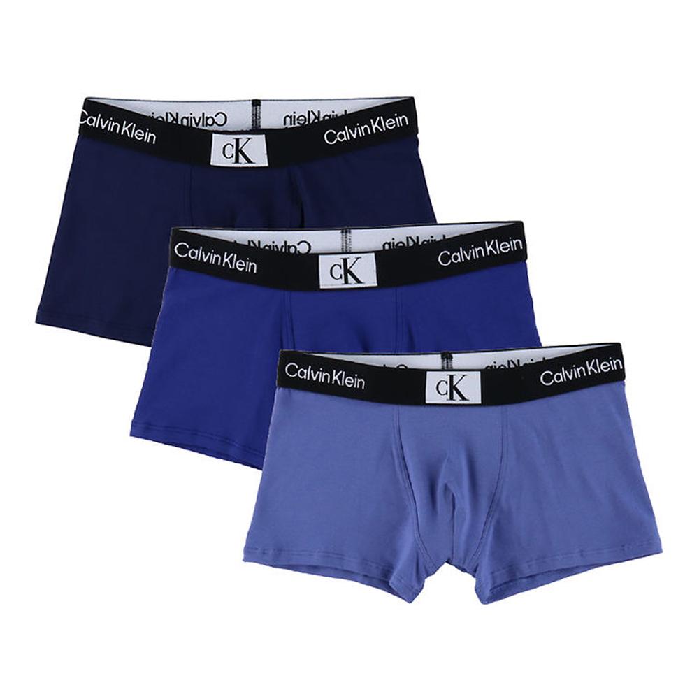 Lot de 3 Boxers Bleu Garçon Calvin Klein Jeans Trunk pas cher