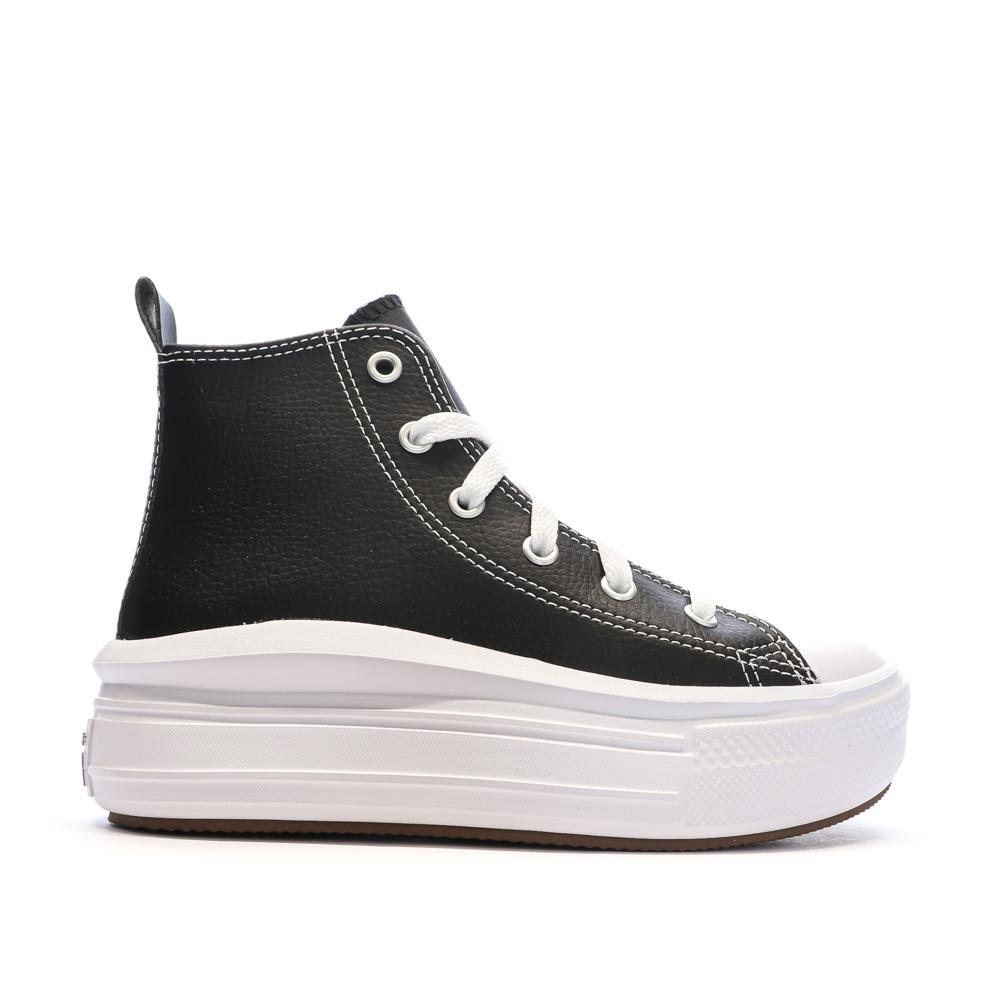 Baskets Noires Fille Converse All Star Move Platform vue 2