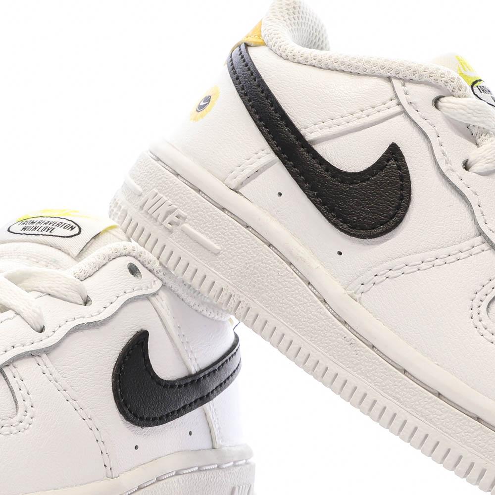 Baskets Blanche/Jaune Fille Nike Force 1 Lv8 vue 7