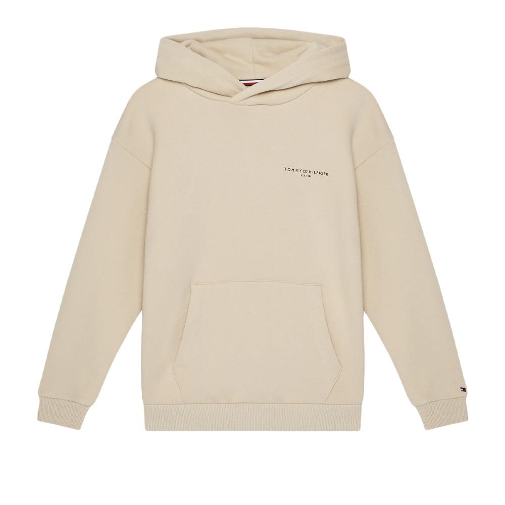 Sweat Beige Garçon Tommy Hilfiger Mini Corp Hoodie pas cher