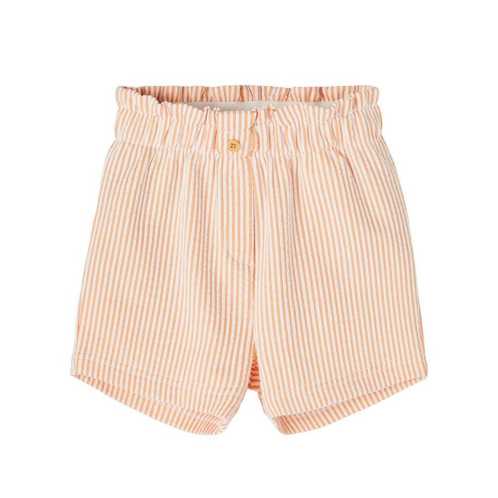 Short à Rayures Orange Fille Name It FAME pas cher