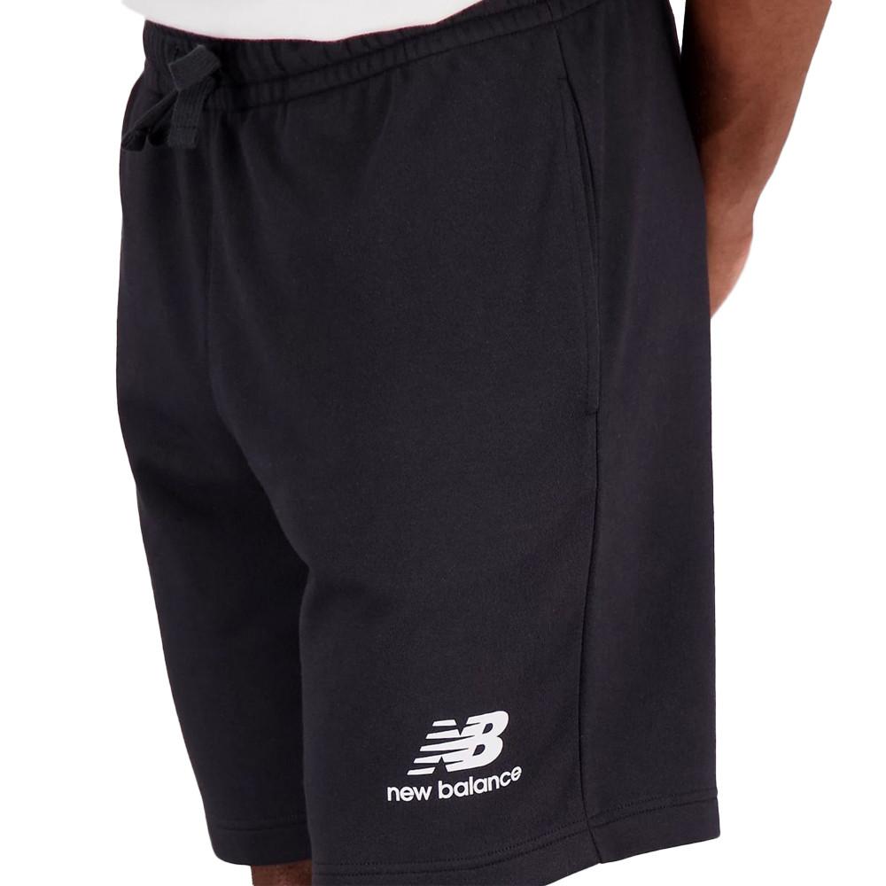 Short Noir Homme New Balance Essentials Stacked vue 3