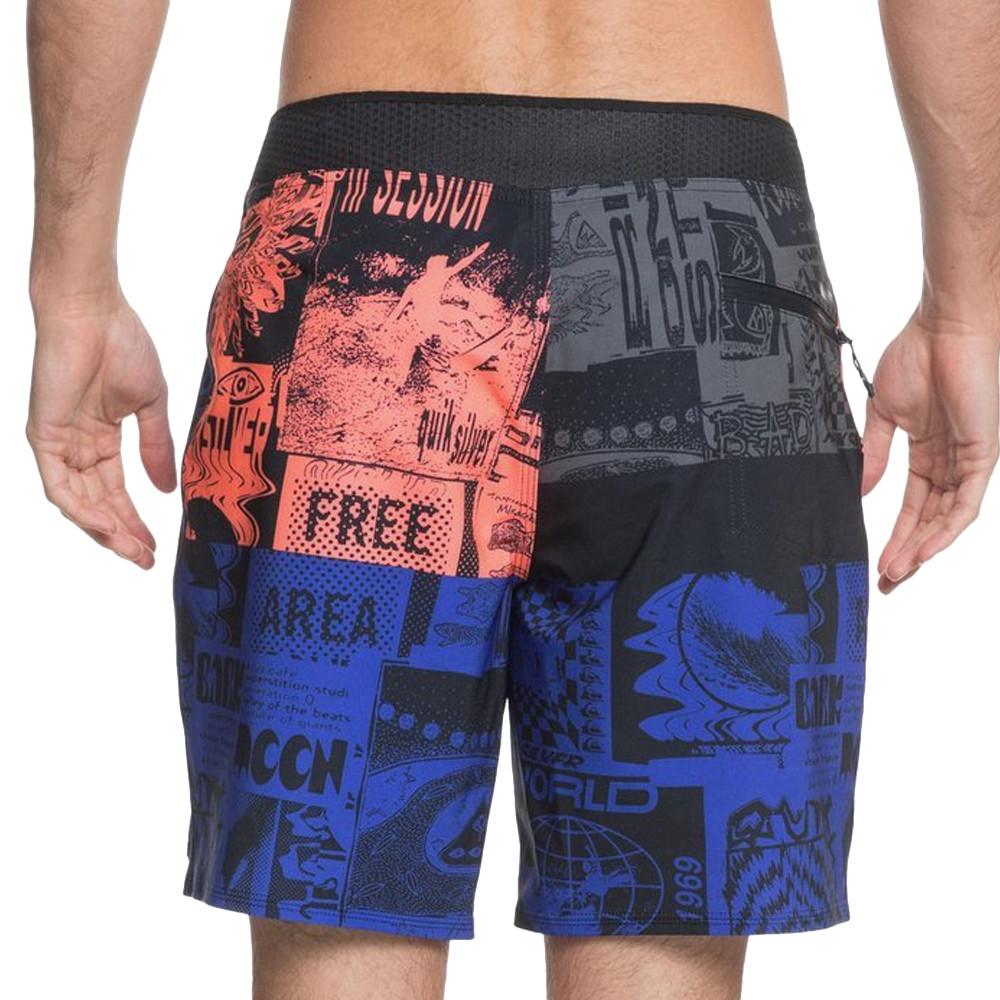 Short de bain Bleu/Orange/NoirHomme Quiksilver Ravewve vue 2